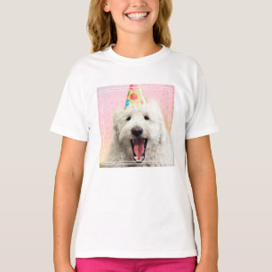 Goldendoodle mit Party-Hut T-Shirt