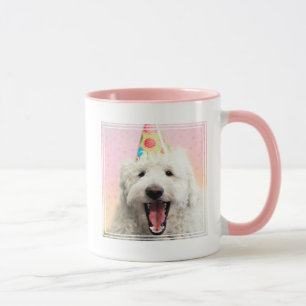 Goldendoodle mit Party-Hut Tasse