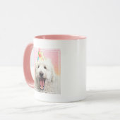 Goldendoodle mit Party-Hut Tasse (Vorderseite Links)