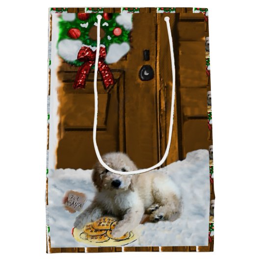 Goldendoodle Mittlere Geschenktüte (Rückseite)