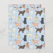 goldendoodle-Muster in blau (Vorne/Hinten)