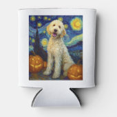 Goldendoodle Niedlich Hund Halloween Kürbislaterne Dosenkühler (Vorderseite)