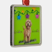 Goldendoodle Ornament on Green (Rechts)