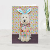 Goldendoodle Ostern Karte (Vorderseite)