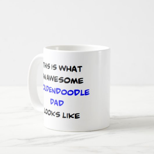 Goldendoodle Papa, phantastisch Kaffeetasse (Vorderseite Links)