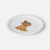 Goldendoodle Patriotic Clipart Pappteller (Schrägansicht)
