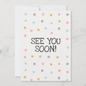 Goldendoodle Pawty Doppy Welpe Geburtstag Einladung (Rückseite)