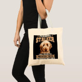 Goldendoodle Personal Stalker Funny Golden Doodle Tragetasche (Vorderseite (Produkt))