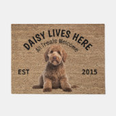 Goldendoodle Personalisierter Hund Lover Doormat Fußmatte (Vorderseite)