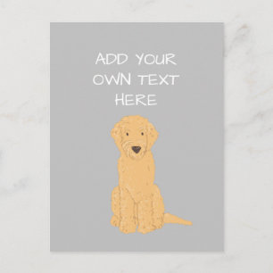 Goldendoodle Personalisierter Hundename Postkarte