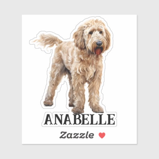 Goldendoodle Personalisierter Name Aufkleber (Blatt)