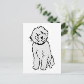 Goldendoodle Postkarte (Stehend Vorderseite)