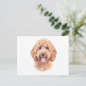 Goldendoodle Postkarte (Stehend Vorderseite)