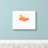 Goldendoodle Pumpkin Truck Fall Leaf Erntedank Leinwanddruck (Insitu (Holzboden))