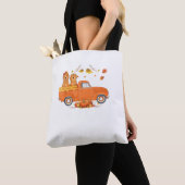 Goldendoodle Pumpkin Truck Fall Leaf Erntedank Tasche (Von Nahem)