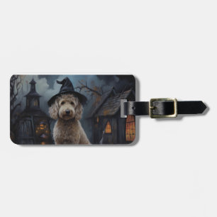 Goldendoodle Pumpkins Halloween Beängstigend Gepäckanhänger