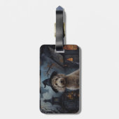 Goldendoodle Pumpkins Halloween Beängstigend Gepäckanhänger (Rückseite vertikal)