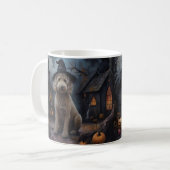 Goldendoodle Pumpkins Halloween Beängstigend Kaffeetasse (Vorderseite Links)