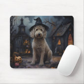 Goldendoodle Pumpkins Halloween Beängstigend Mousepad (Mit Mouse)