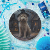 Goldendoodle Pumpkins Halloween Beängstigend Pappteller (Party)