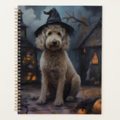 Goldendoodle Pumpkins Halloween Beängstigend Planer (Vorderseite)