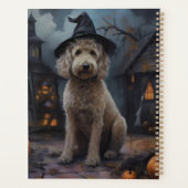 Goldendoodle Pumpkins Halloween Beängstigend Planer (Rückseite)