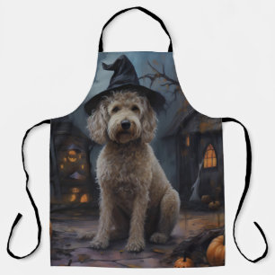 Goldendoodle Pumpkins Halloween Beängstigend Schürze