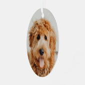 Goldendoodle Puppy Dog Ornament Aus Metall (Vorderseite links)