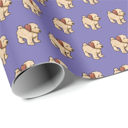 Goldendoodle Puppy Geschenkpapier (Rolleneckpunkt)