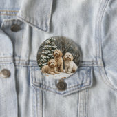 Goldendoodle Puppy Hunde Button (Beispiel)