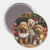 Goldendoodle Puppy Hunde Magnet (Vorderseite/Rückseite)