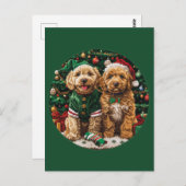 Goldendoodle Puppy Hunde Postkarte (Vorne/Hinten)
