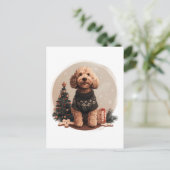 Goldendoodle Puppy Hunde Postkarte (Stehend Vorderseite)