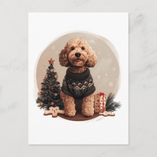 Goldendoodle Puppy Hunde Postkarte (Vorderseite)