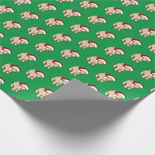 Goldendoodle Puppy Weihnachten Geschenkpapier (Ecke)