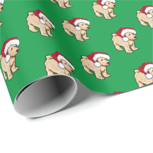 Goldendoodle Puppy Weihnachten Geschenkpapier (Rolleneckpunkt)