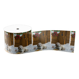 Goldendoodle Puppy Weihnachten Ripsband