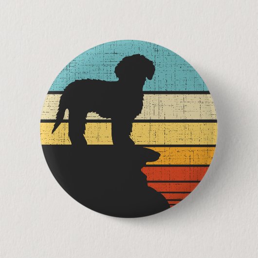 GoldenDoodle Retro Vintag 60er 70er Dog Eigentümer Button (Vorderseite)