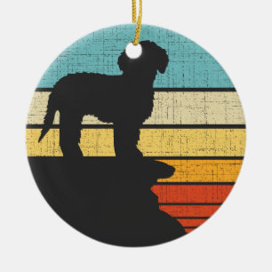 GoldenDoodle Retro Vintag 60er 70er Dog Eigentümer Keramik Ornament