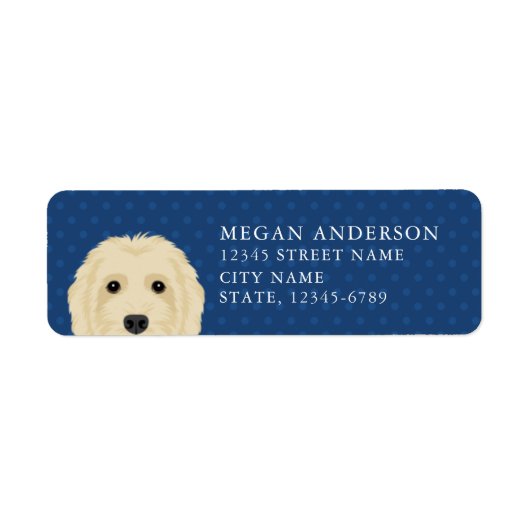Goldendoodle-Rücksendeadressen-Aufkleber (Vorne)