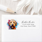 Goldendoodle-Rücksendeadressen-Aufkleber (Insitu)