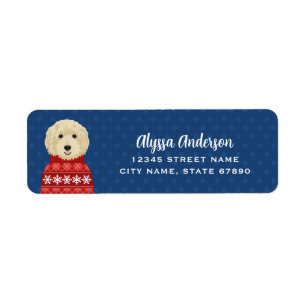 Goldendoodle-Rücksendeadressen-Aufkleber