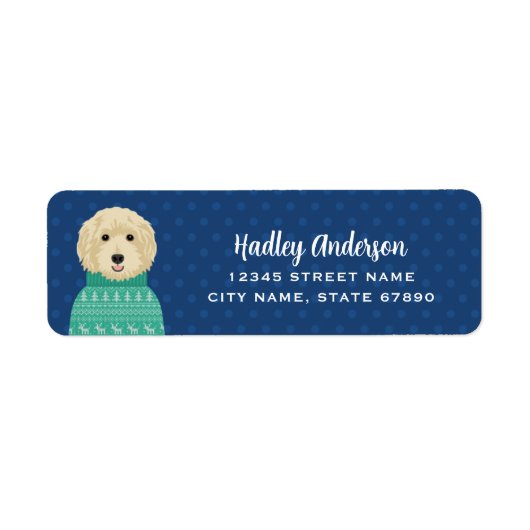 Goldendoodle-Rücksendeadressen-Aufkleber (Vorne)