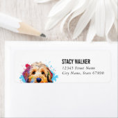 Goldendoodle-Rücksendeadressen-Aufkleber (Insitu)