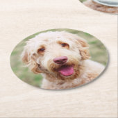 Goldendoodle Runder Pappuntersetzer (Angewinkelt)