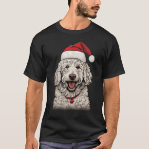 Goldendoodle Santa Claus Hat Weihnachts-Party Xmas T-Shirt