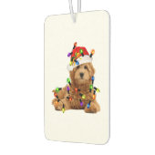 Goldendoodle Santa Dog Autolufterfrischer (Links)