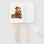 Goldendoodle Santa Dog Fächer (Vorne und Hinten)