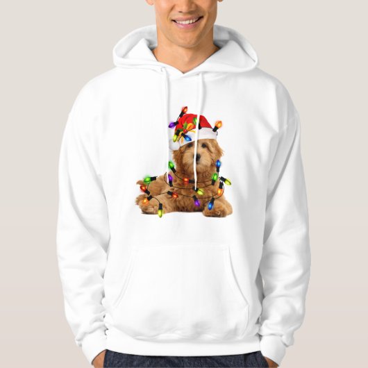 Goldendoodle Santa Dog Hoodie (Vorderseite)