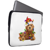 Goldendoodle Santa Dog Laptopschutzhülle (Vorne Rechts)